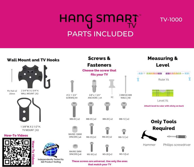 hangsmart easyinstalltvwallmount 2
